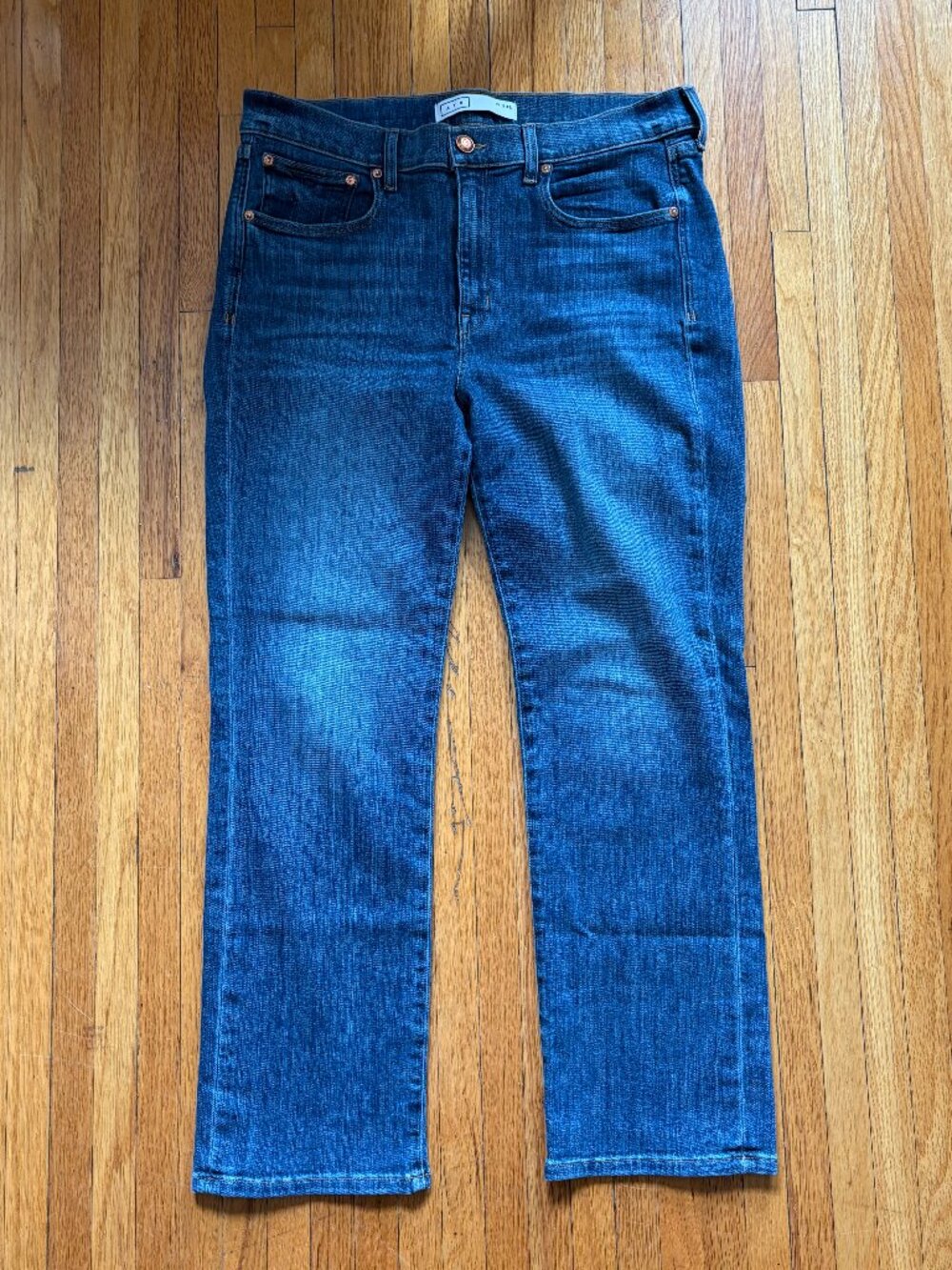 AYR The Pop Straight Ankle Jeans, size 34L